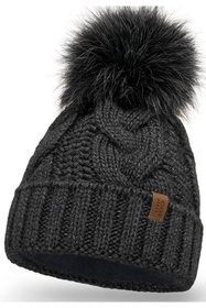Vivisence Winter Hat With Pom Pom For Women Warm Ideal For Cold Days 7014, dark grey