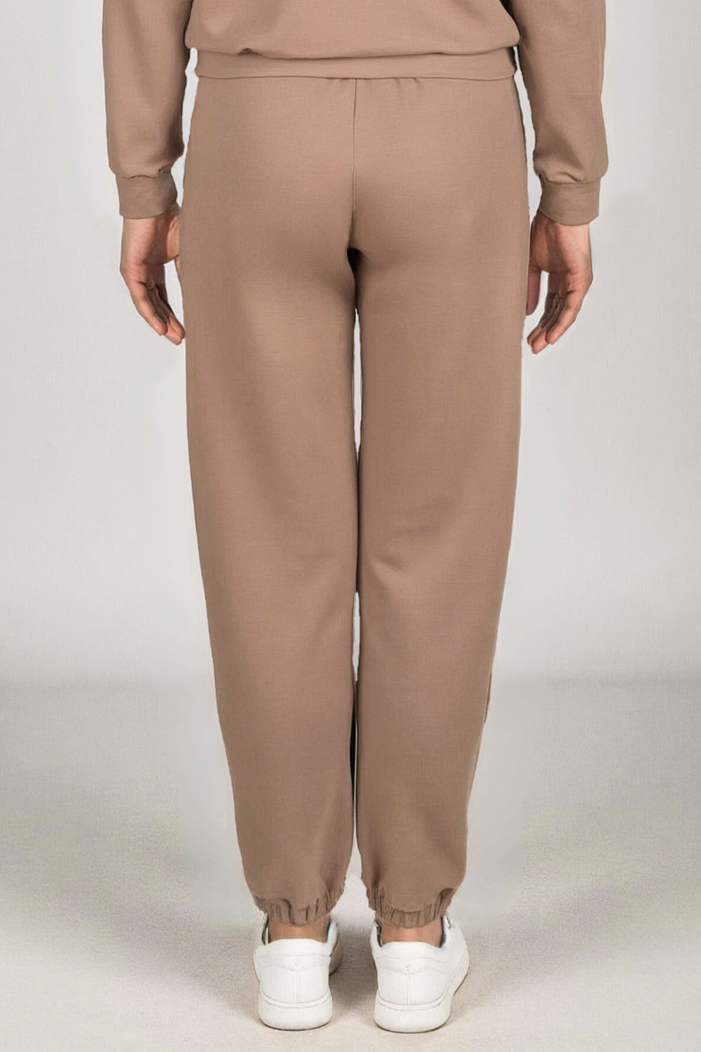 Vivisence Pantalon De Survêtement Femme Confortable Ceinture Élastique Poignets Côtelés Poches Latérales Tissu Doux Coton Mélangé Pour Détente Maison Sport Look Quotidien 9104, 