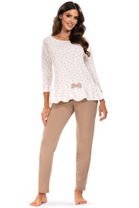 Vivisence Two-piece female pyjama set 2033, ecru/beige