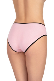 Vivisence Culotte Classique Slip pour Femme Lot de 5 Figi 4016, bande noire : rose