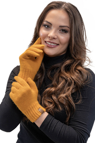 Vivisence Damen Winter Handschuhe Weichem und Warme Ideal für Kaltes Wetter 7014, honigfarben