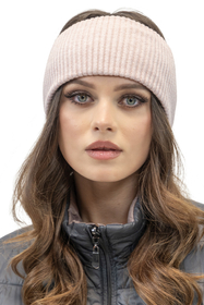 Vivisence Damen Stirnband Winter Geripptem Garn Perfekter Anpassung Optimalen 7092, puderrosa