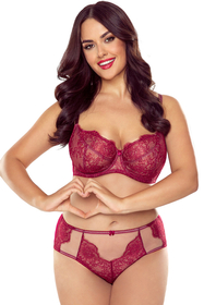 Vivisence Dame Slip Unterhose Stilvoll Spitze Netz Elegant Sinnlich Komfortabel 1059, 
