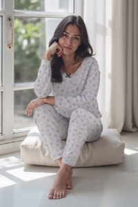 Vivisence Two-piece women's pyjama set 2023, Grey
