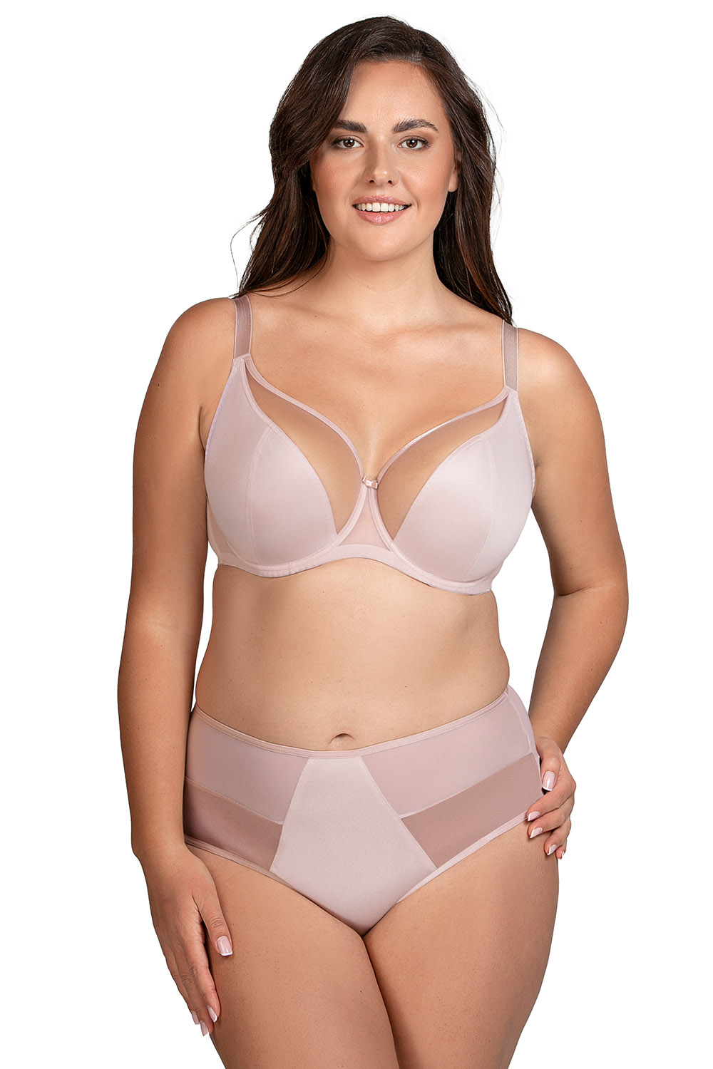 Vivisence BH Mit Bügel Halbtransparente Cups Für Offenbartes Dekolleté 1079, 