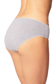 Vivisence Culotte Classique Slip pour Femme Lot de 3 Figi 4016, bande grise : gris