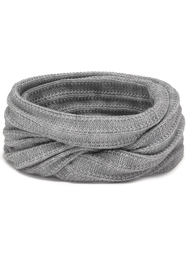 Vivisence Damen Schal Winter Loop Modischer Gemütlich Wärmendem Garn Doppelt 7019S, hellgrau