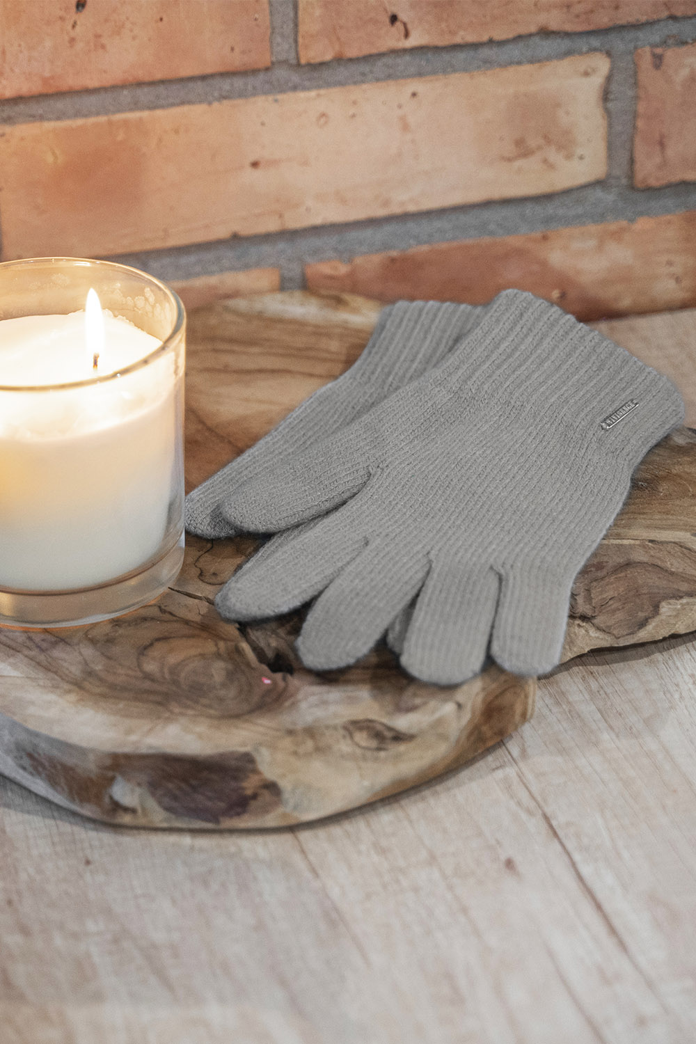 Vivisence Women's Gloves Winter Soft And Warm Ideal For Cold Weather 7202, light grey