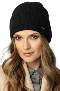 Vivisence Bonnet Femme Doux Tricoté Avec Revers Doublure Intérieure Hiver 7096, noir
