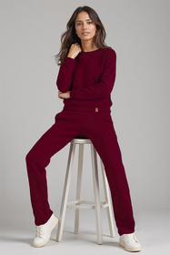 Vivisence Loungewear Damen Trainingsanzug Set Lockerer Schnitt Rundhals Freizeitanzug Mit Taschen 9205, 