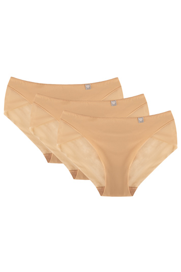 Wol-Bar 3 pack of women's briefs WB482, Beige