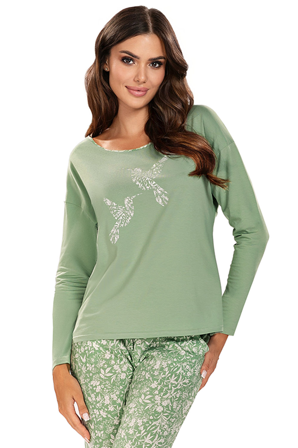 Vivisence pyjama deux pièces t-shirt à manches longues et pantalon 2025, 