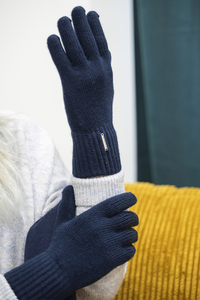 Vivisence Gants Femme Hiver Doux Et Chauds Pour Temps Froid 7202, bleu foncé