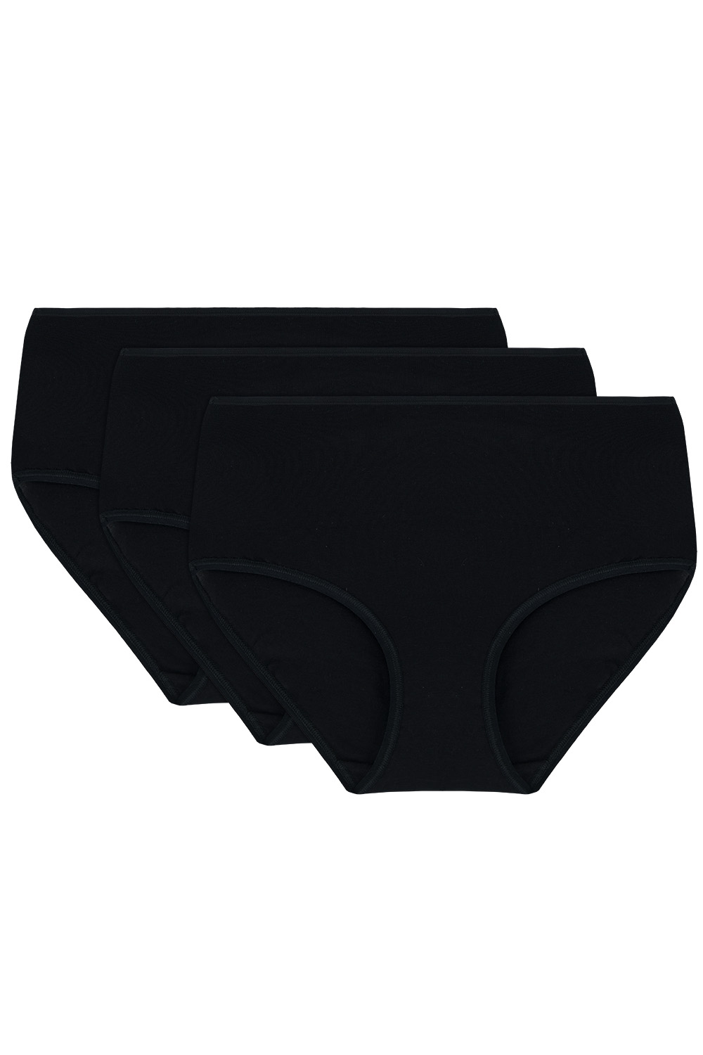 Vivisence femmes slip souple taille haute 4001, noir