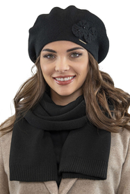 Vivisence Damen Winter Schal Mit Dekorativer Bindung Für Kalte Wintertage 7104, schwarz