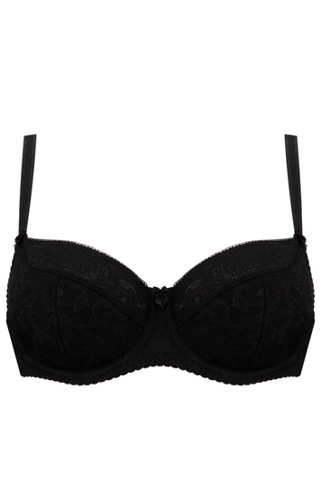 Gaia 594 Sandy women's underwired semi padded bra lingerie - made in EU, Black