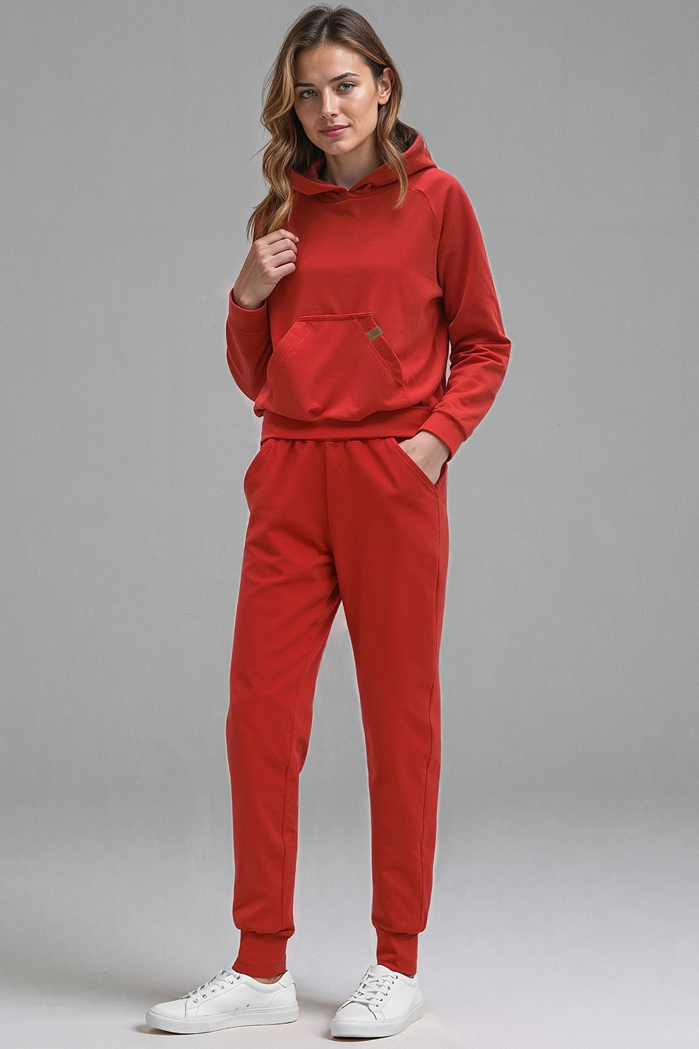 Vivisence Femme Ensemble Survêtement Coton Capuche Poches Confort Quotidien 9203, 