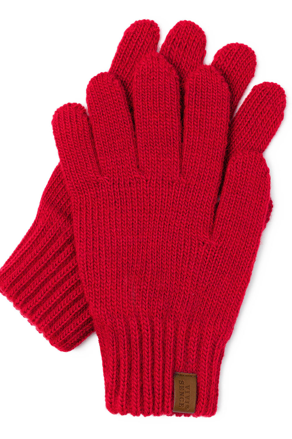 Vivisence Gants Femme Hiver Doux Et Chauds Idéals Pour Temps Froid 7014, rouge