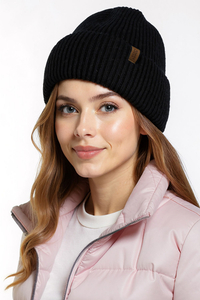 Vivisence Femme Bonnet Hiver Laine Merinos Confort Ajuste Chaleur Quotidienne, noir