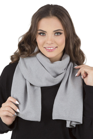 Vivisence Women's Winter Scarf Knitted Warm Comfortable For Cold Days 7102, light grey