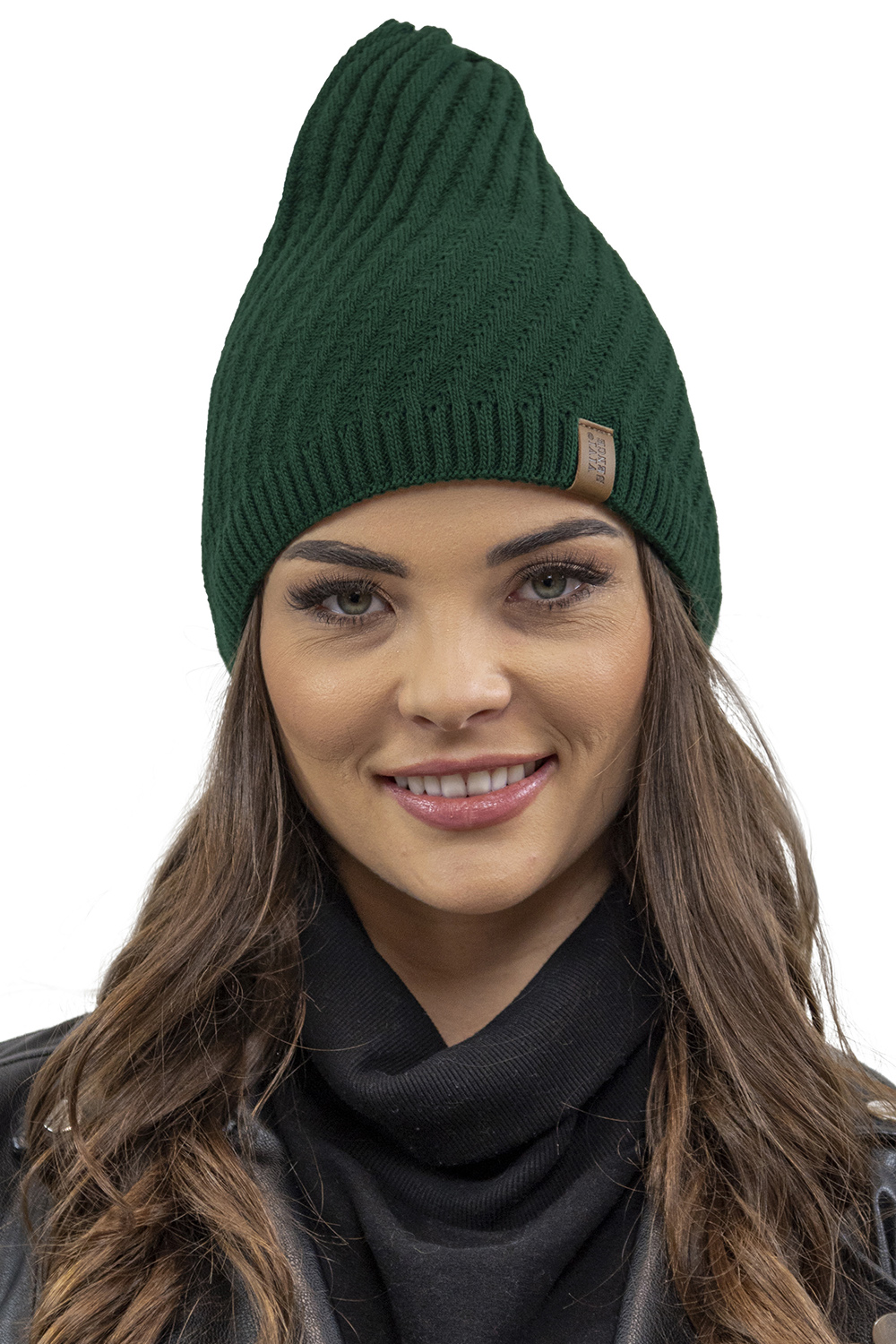 Vivisence Damen Winter Set Mütze Und Loop-Schal Komfort für Kalte Tage 7017Kmpl, grün