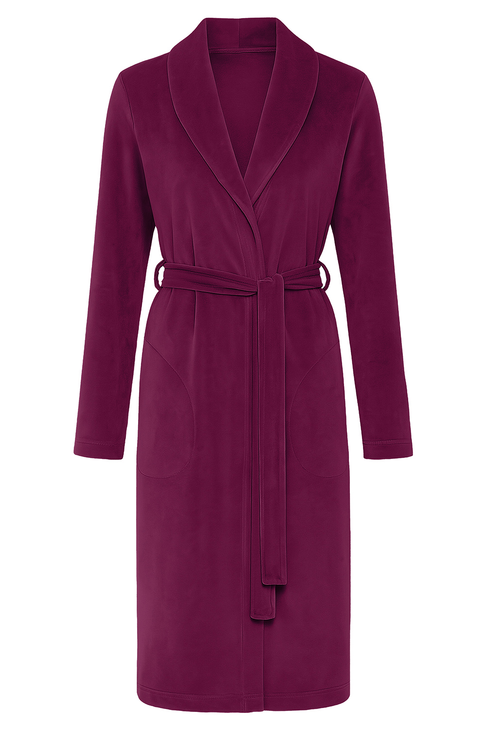 Vivisence Peignoir Femme Long Ceinture Poches Doux Classique Maison 5022, violet