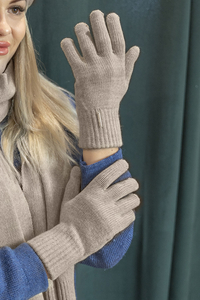 Vivisence Gants Femme Hiver En Fil Chaud Parfaits Pour Les Jours Froids 7204, beige