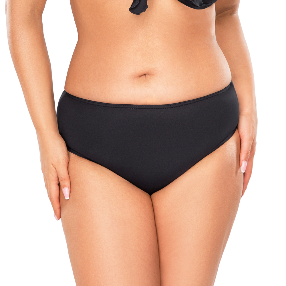 Vivisence Damen Bikini-Unterteil Hoher Bund Ideal für den Strand 3005, schwarz