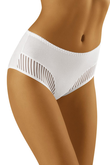 Wolbar smooth striped woman briefs WB129, White