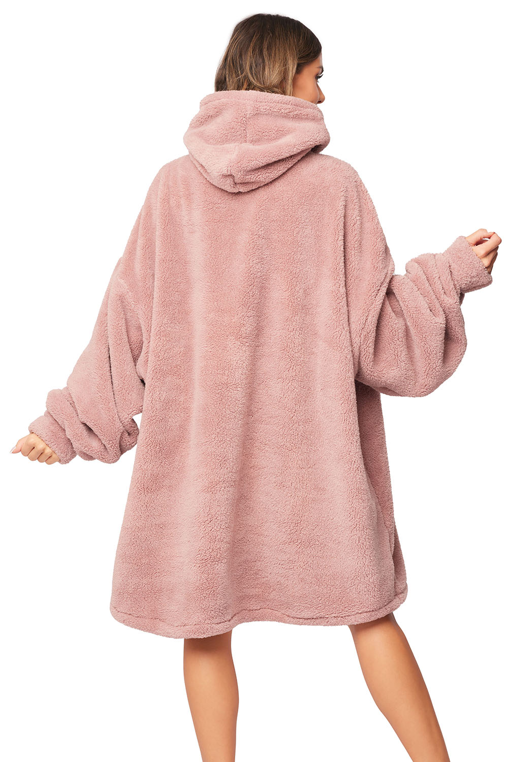 Vivisence Damen Deckenpullover Mit Socken Warm Flauschig One Size Geschenk 5028Kmpl, Pink