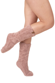 Vivisence Chaussettes Douces et Chaleureuses Pour l'Hiver Longueur Derrière la Cheville Matière Confortable et Résistante Idéales Pour Offrir et Se Détendre, rose