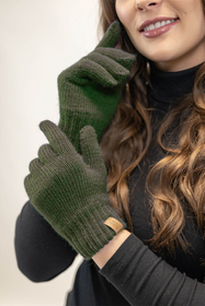 Vivisence Damen Winter Handschuhe Weichem und Warme Ideal für Kaltes Wetter 7014, grün