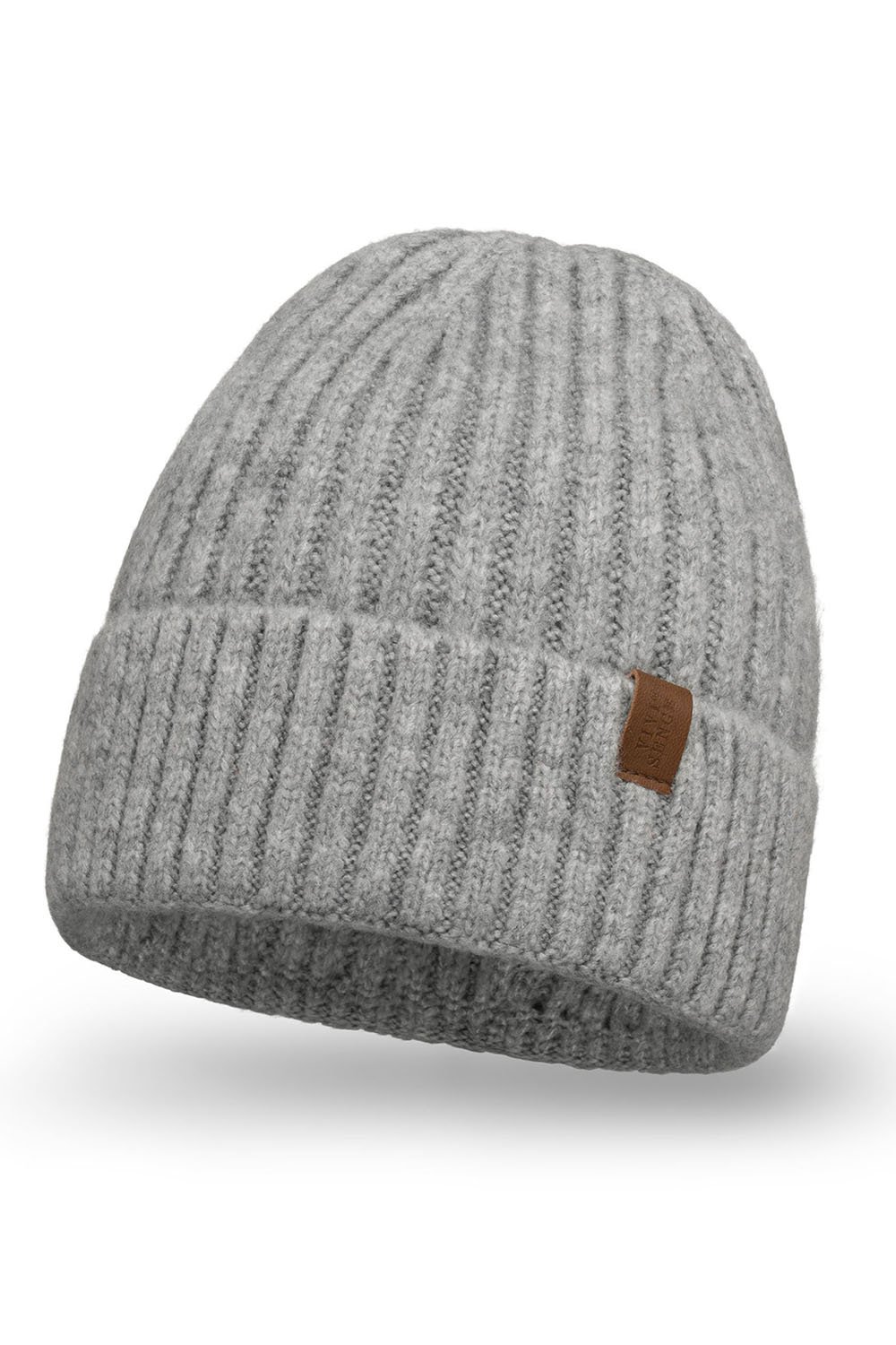 Vivisence Damen Winter Mütze Klassischen Beanie Strickmütze Stil Perfekte Passform Strickbündchen Warmem Rippengarn Ideal Für Kalte Wintertage Winter Herbst Modell 70104, hellgrau