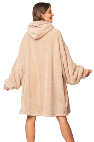 Vivisence Blanket Hoodie and Socks Set Warm and Cozy Wearable Blanket Sweatshirt with Large Pocket Extended Back Long Sleeves and Durable Ankle-Length Socks for Everyday Comfort, 