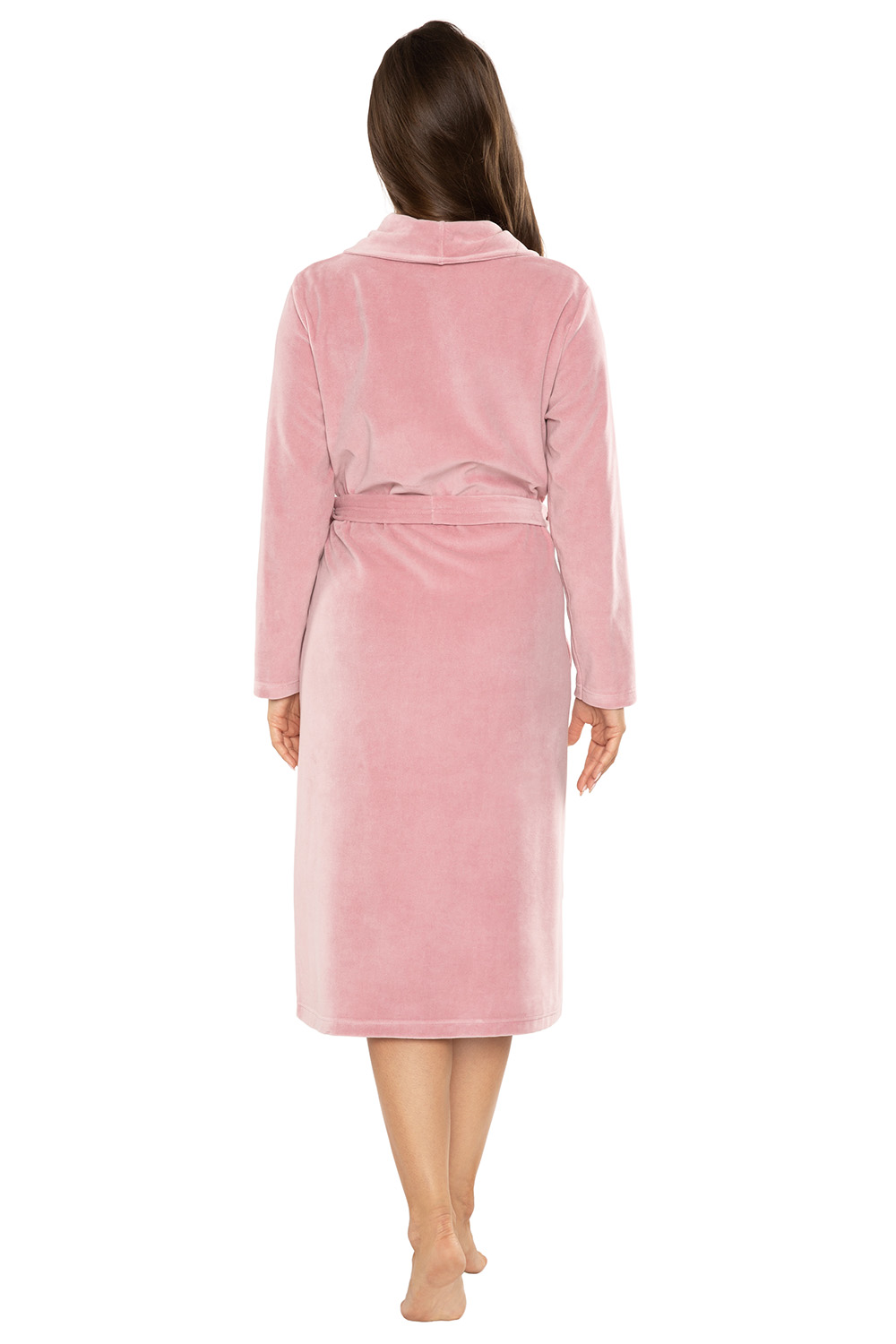 VIVISENCE Bademantel aus Baumwolle mit Gürtel Weich Anschmiegsam Allta 5022, rosa