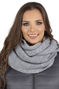 Vivisence Écharpe Tube Tricotée Femme Chaude Et Confortable Pour L’Hiver 7103, gris clair