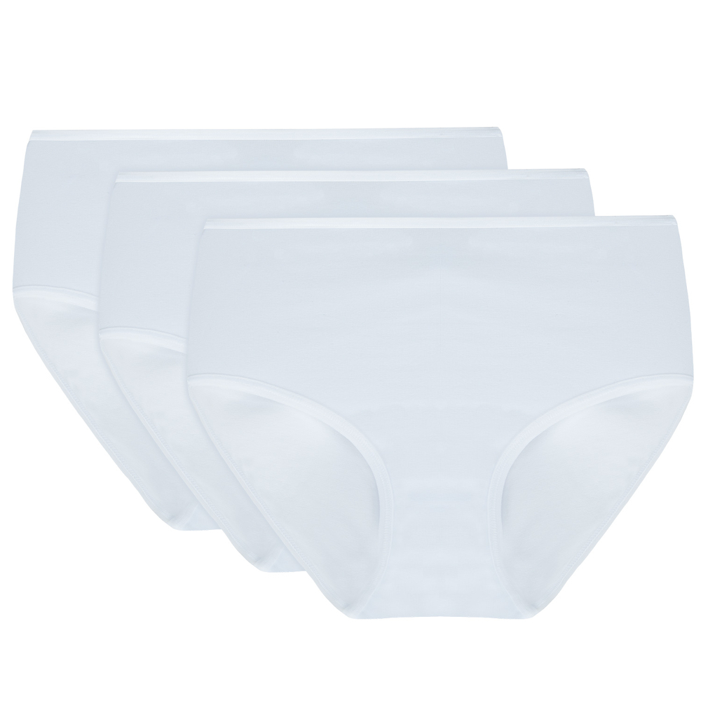 Vivisence femmes slip souple taille haute 4001, blanc