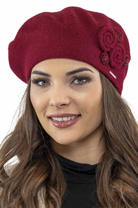Vivisence Béret En Laine Femme Protection Thermique Pour Les Jours Froids 7037, bordeaux