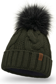 Vivisence Winter Hat With Pom Pom For Women Warm Ideal For Cold Days 7014, green