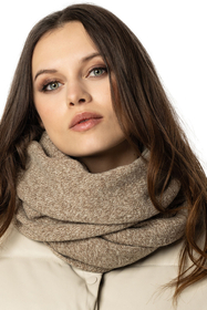 Vivisence Écharpe Tube Femme Hiver Moderne Et Confortable Pour Journées Froides 7108, beige mélange