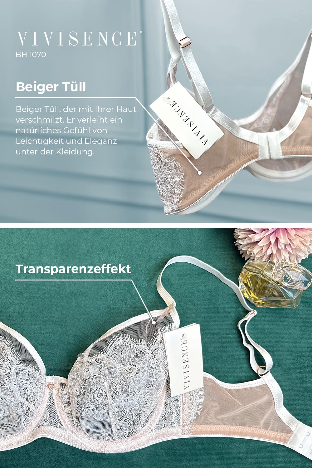 Vivisence Damen Slip Spitze Transparente Details Für Feminine Eleganz Und Komfort 1070, 