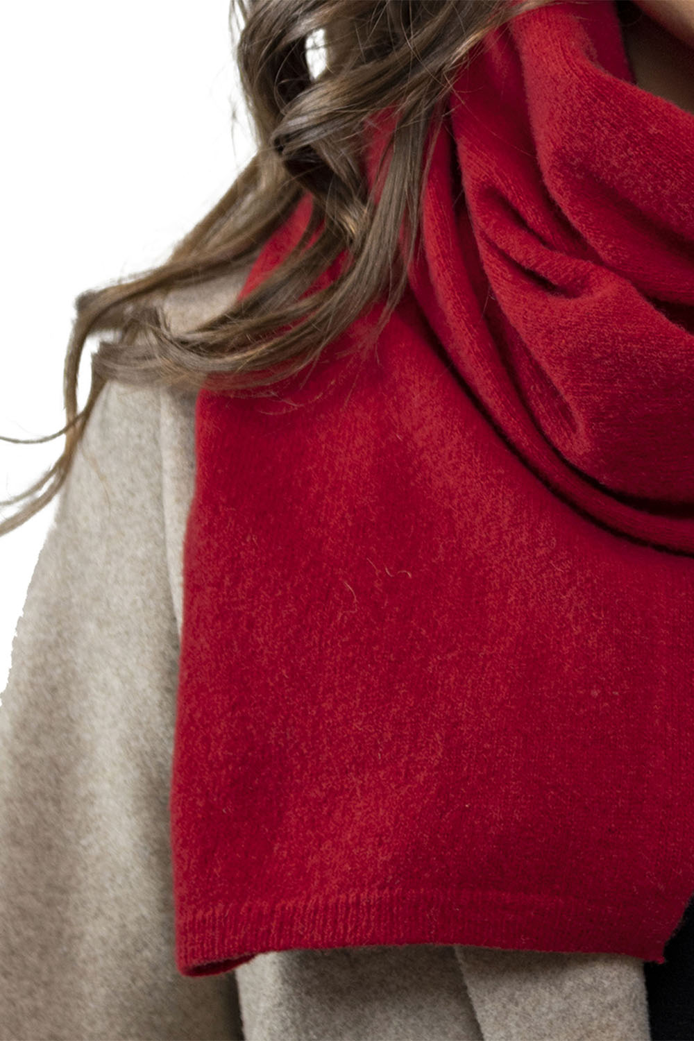 Vivisence Women's Winter Scarf Warm Comfortable For Cold Days 7101, red