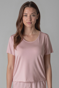 Vivisence Femme Haut de Pyjama Viscose Manches Courtes Confort pour Nuit 2201,