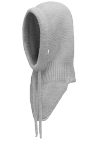 Vivisence Damen Schal Warm Winter Schalmütze Kapuzen Balaclava Garn 7097, hellgrau