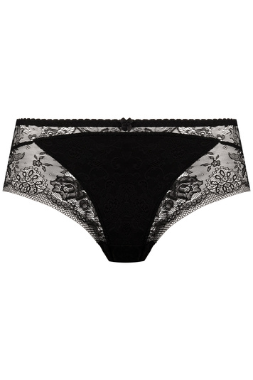 Gaia 594P Sandy ladies knickers maxi briefs high waisted - made in EU, Black