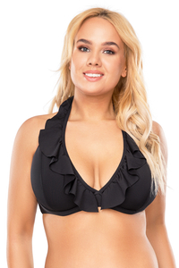 Vivisence 3220 classic ladies smooth maxi bikini top, black