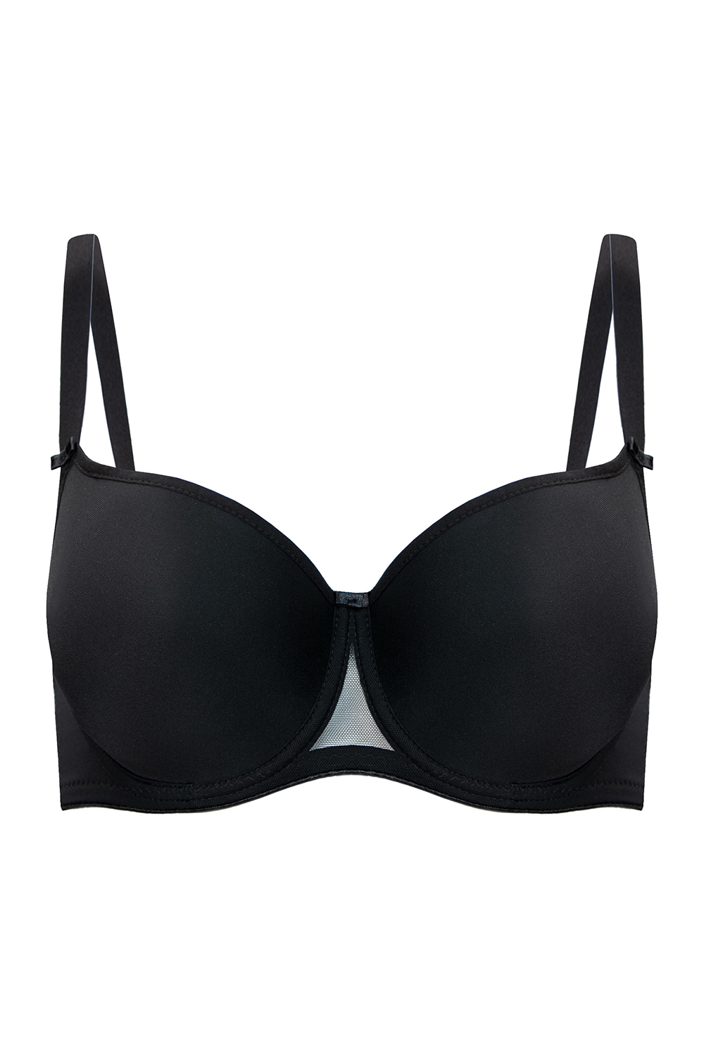 Vivisence Damen Gepolsterter BH mit Bügel Seamless Cups Starker Halt 1046, schwarz