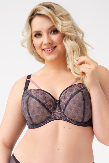 Gorsenia sexy underwired lace non padded bra K749 Adrianne, Grey