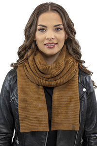 Vivisence Écharpe Femme Large Tricotée Chaude Douce Élégante Pour L’Hiver 7041S, bronze