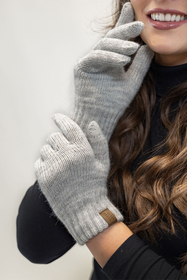 Vivisence Women Winter Hat Scarf And Gloves Set Soft Fleece Lining Cozy Warmth, beige melange